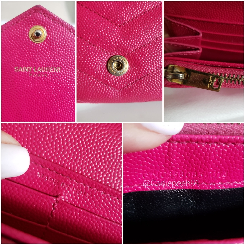 **SOLD** Authentic Pre-owned Yves Saint Laurent Grain De Poudre Envelope Wallet - Picture 15 of 16
